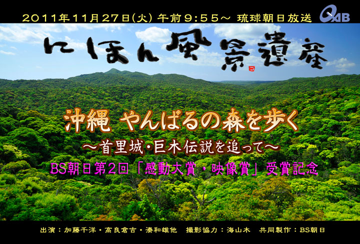 BS朝日「にほん風景遺産〜沖縄・やんばるの森を歩く」