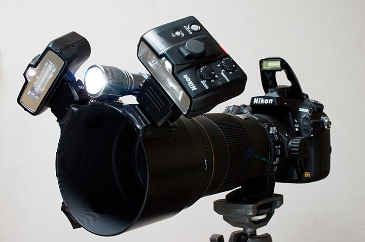 シグマ180mmF2.8＋ニコンSB-R200