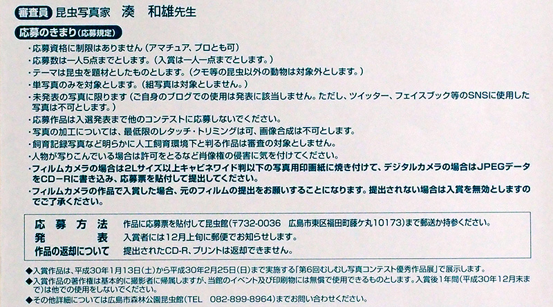 むしむし写真コンテスト