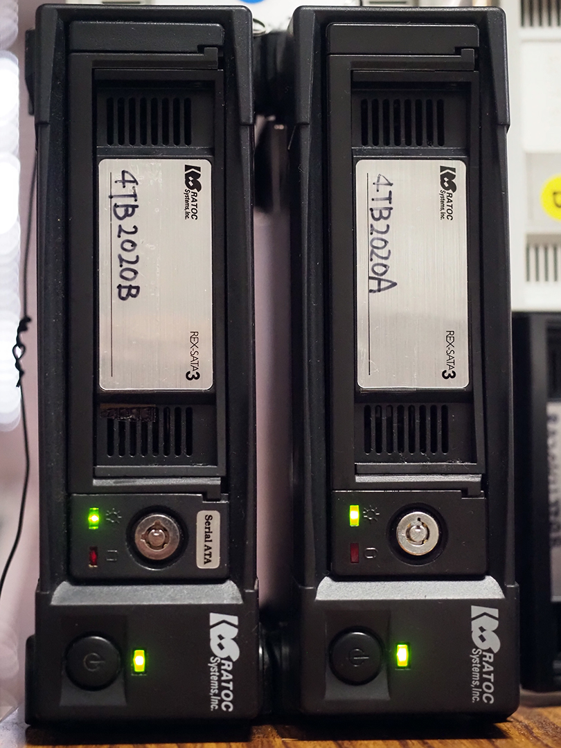 リムーバル外付けHDD