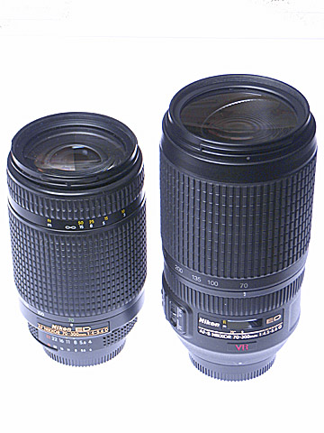 新旧ニッコール70-300mmF4.5-5.6ED