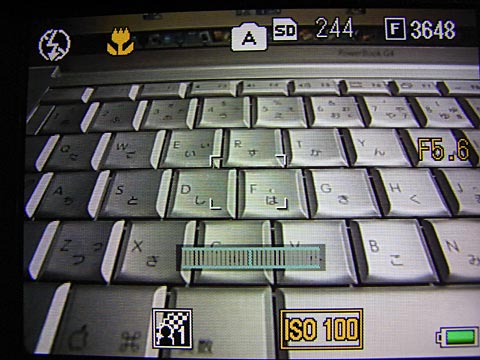 Ricoh GR Digital IIのデジタル水準器 Ricoh GR Digital IIのデジタル水準器