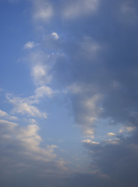 秋分の日の夕暮れ空