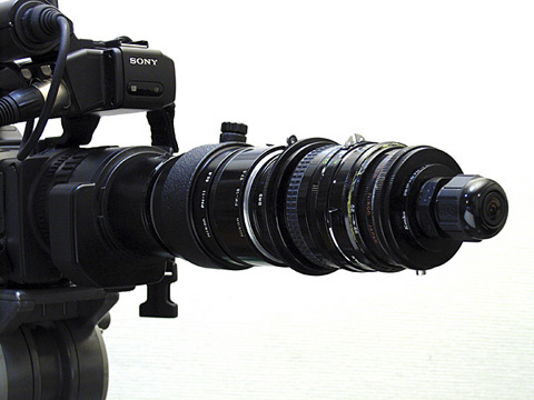 ビデオ用正像虫の眼レンズ